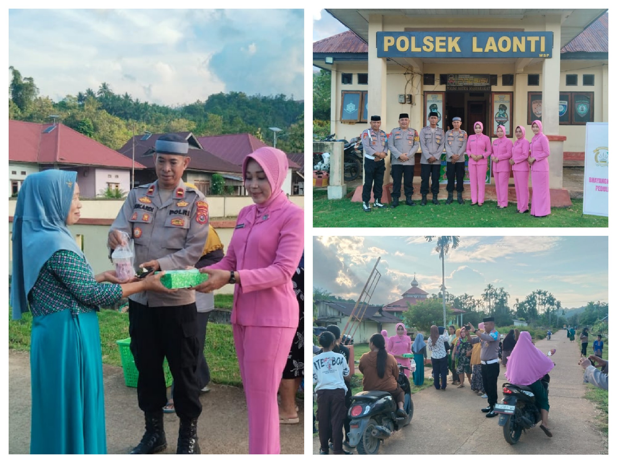 Polsek Laonti Berbagi Takjil Buka Puasa,&nbsp; Kepada Warga Kapolsek ; Bentuk Peduli Antar Sesama