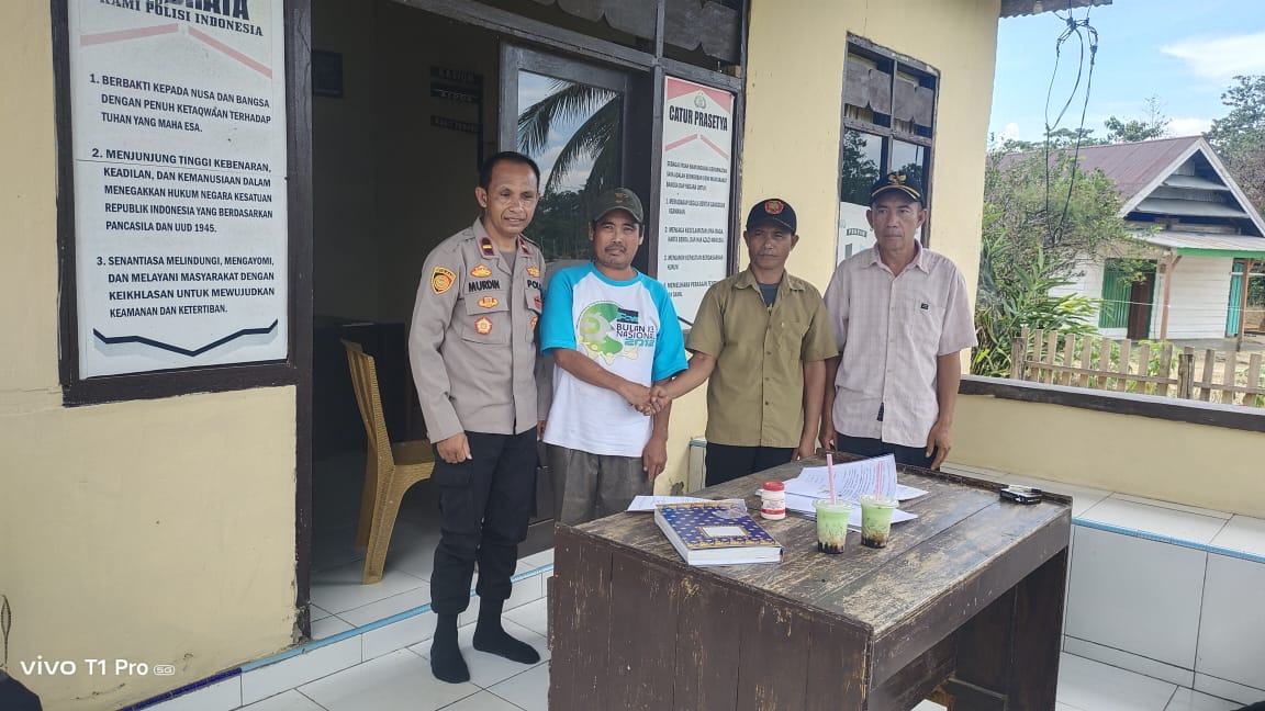 Dimediasi Kapolsek Benua, Dua Warga berselisih Sepakat Berdamai Kekeluargaan