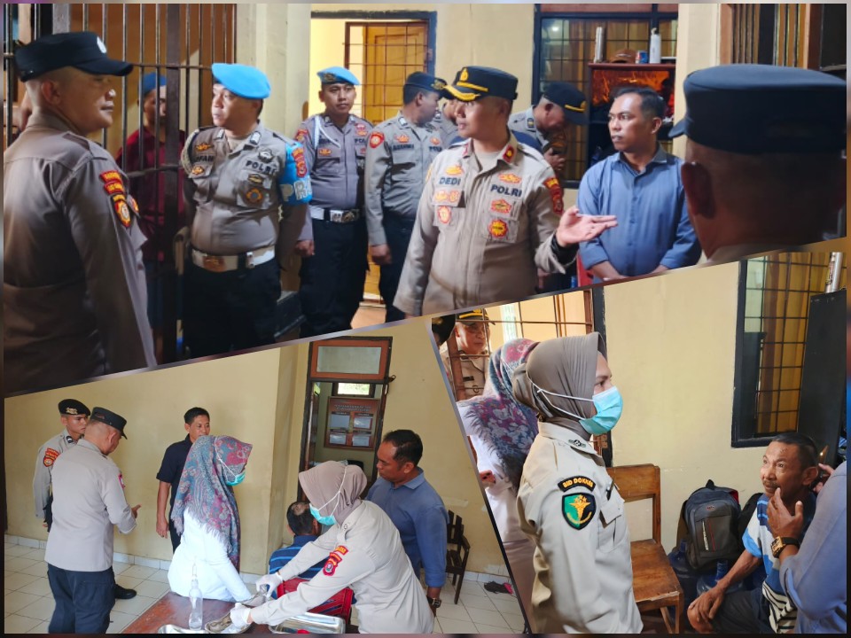 Wakapolres Konsel Cek Tahanan, Saat Ditemukan Tahanan Sakit Langsung Mendapat Perawatan