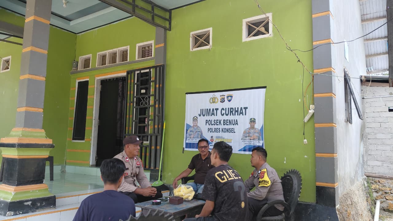Jum’at Curhat Bersama Warga, Kapolsek Benua Ajak Jaga Kamtibmas Kondusif Di Bulan Ramadhan