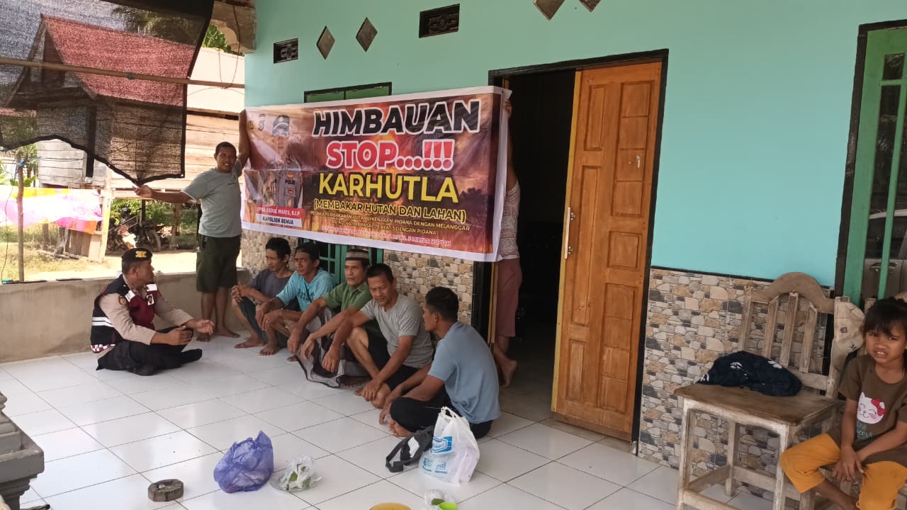 Polsek Benua Gencarkan Sosialisasi Bahaya Karhutla